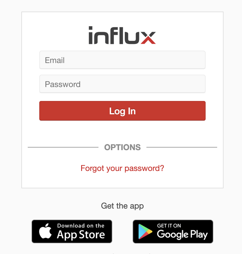 InfluxApp on iOs and Android
