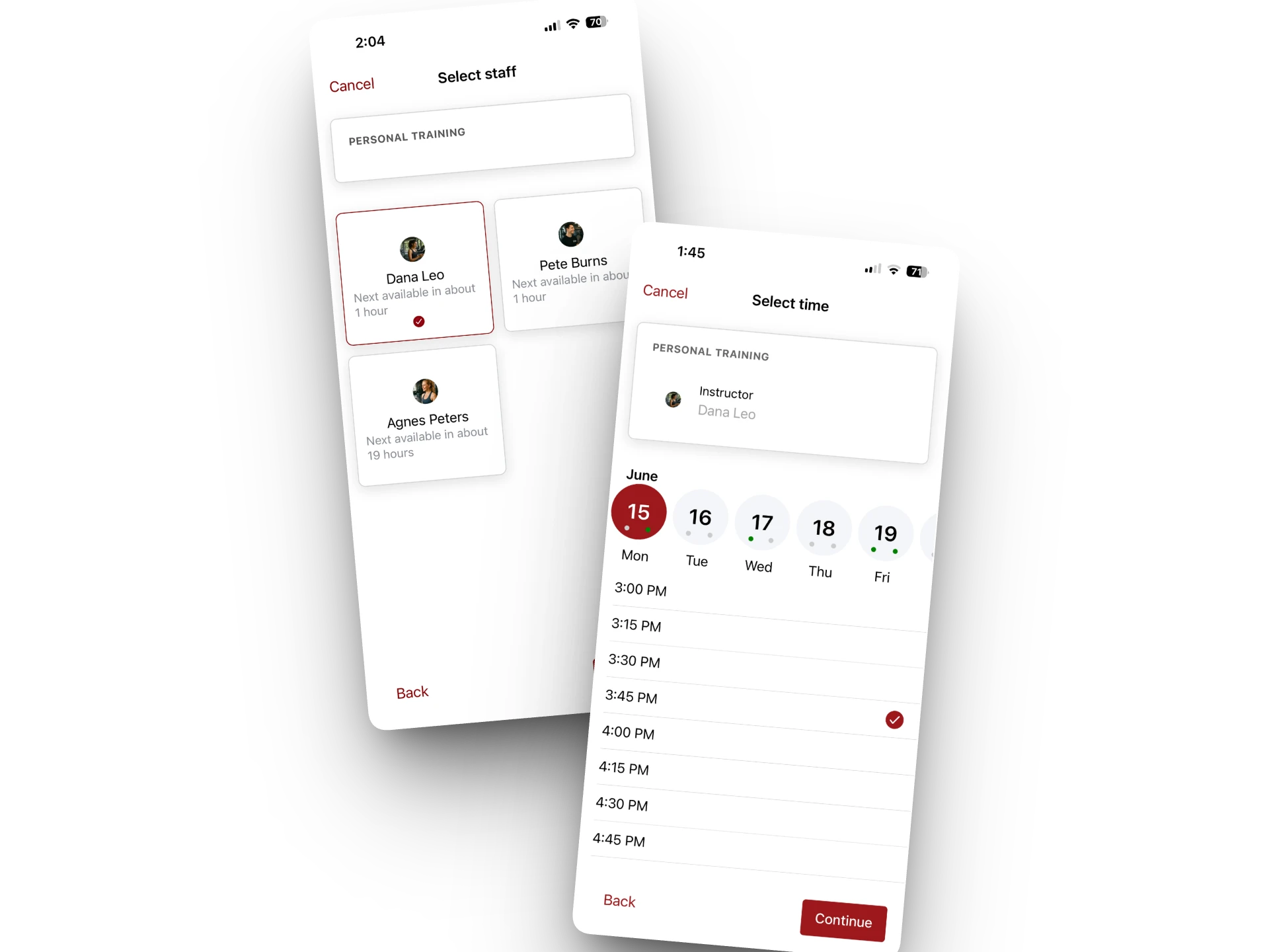 Client Appointment Booking Experience