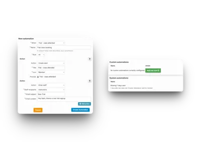 Automation rules setup