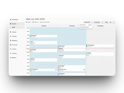 Staff planner and shift scheduling