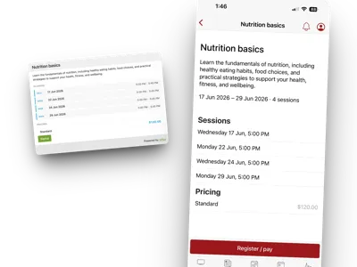 Course signup on any device