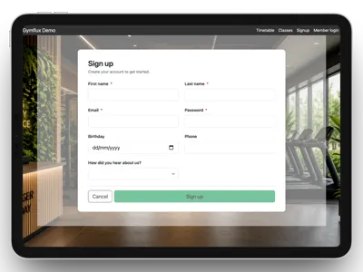 Kiosk Check-in Interface