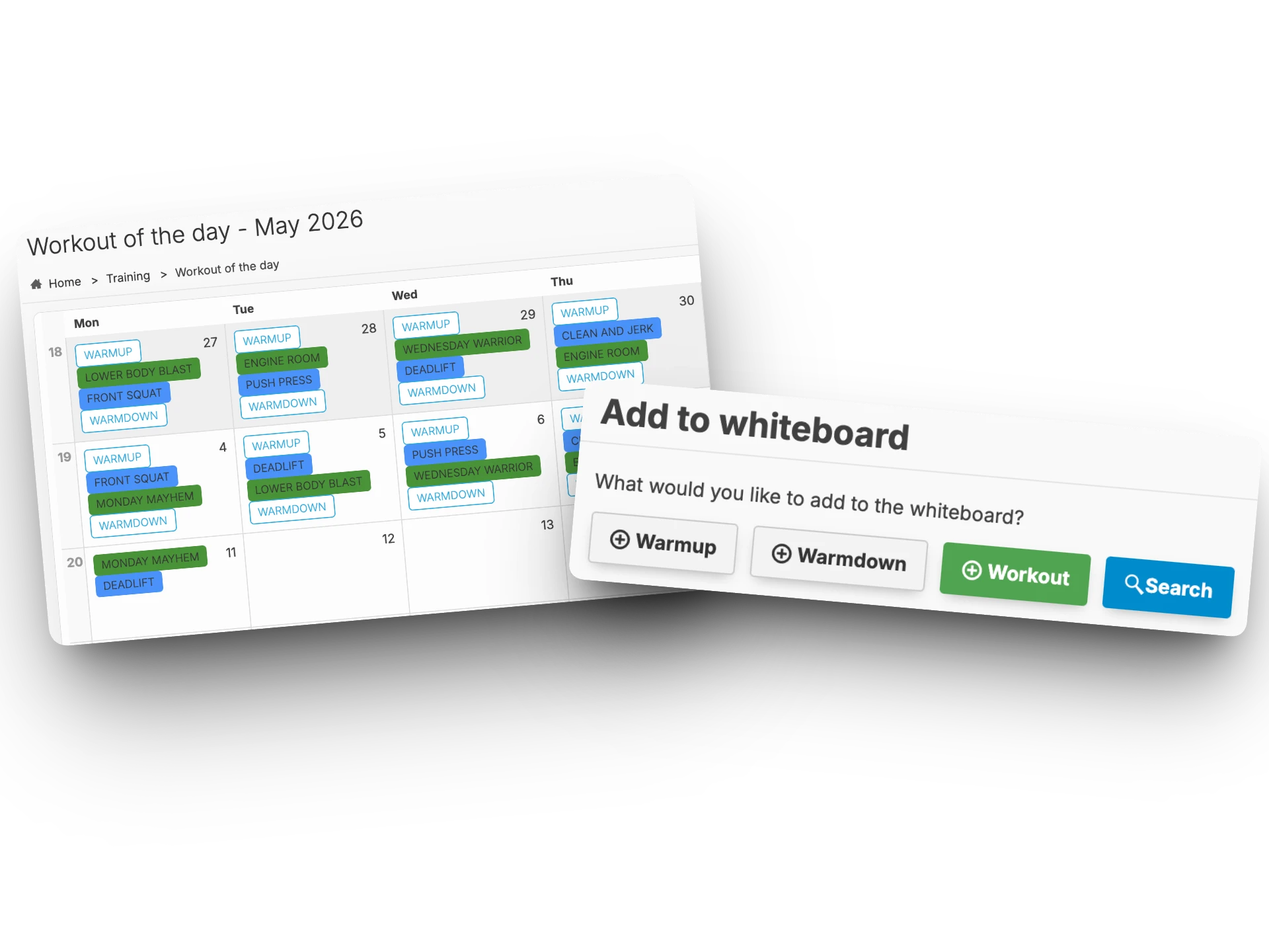 Workout Programming Interface