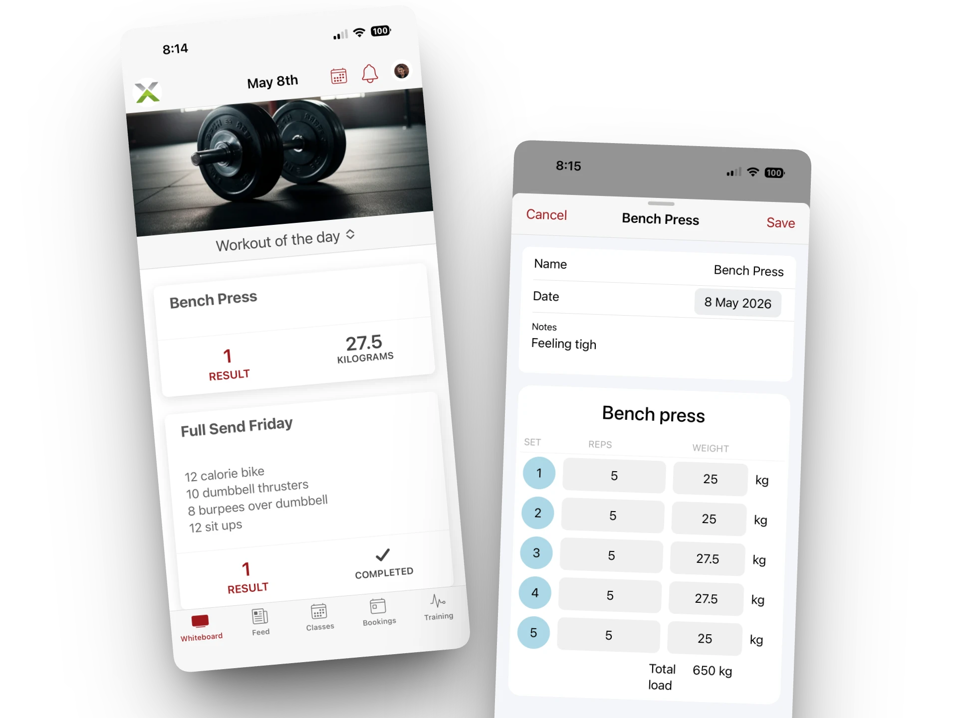 Member Lift Tracking & Leaderboard