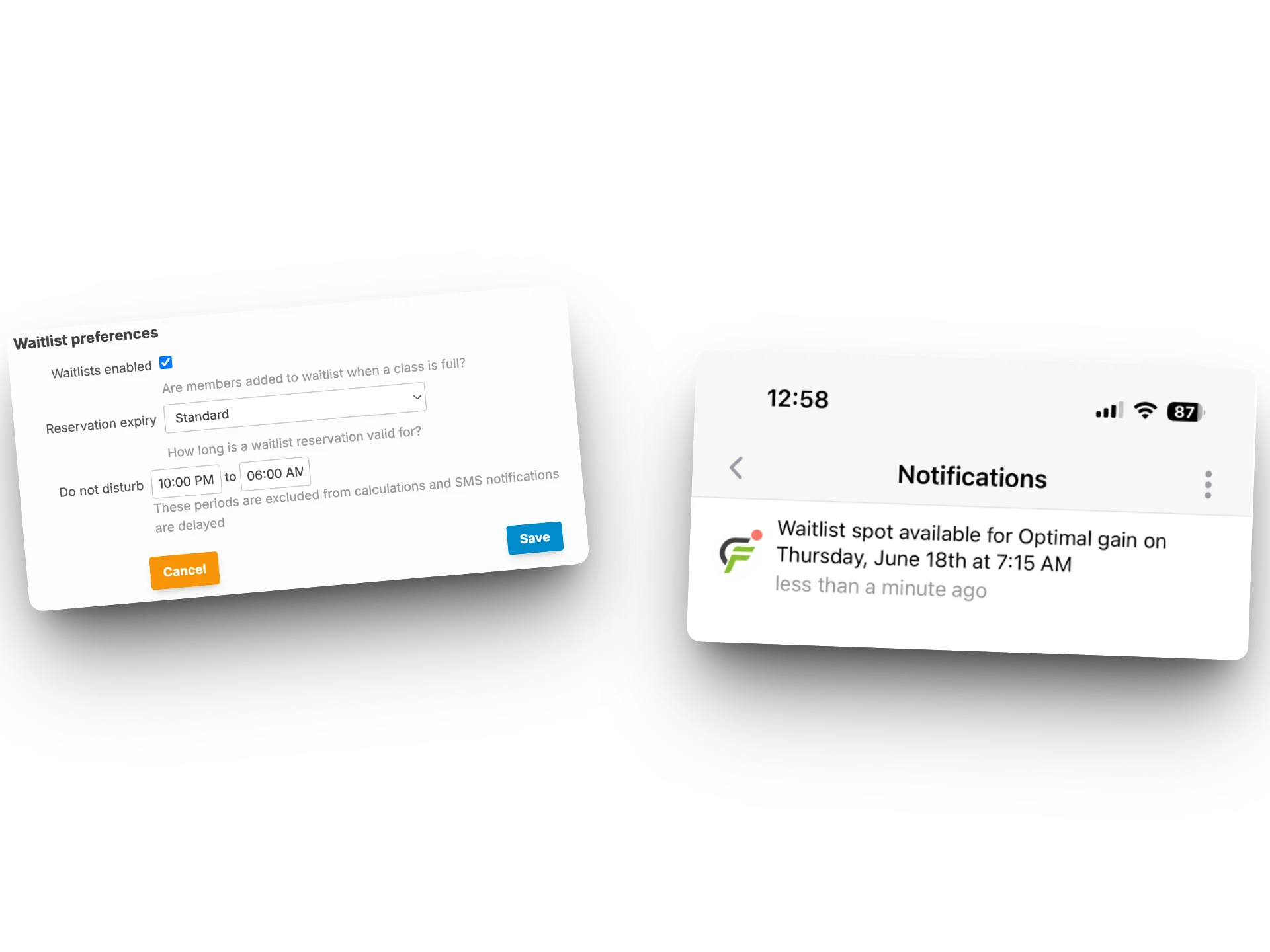 Flexible waitlist settings