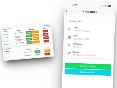 Managing attendance and waitlists