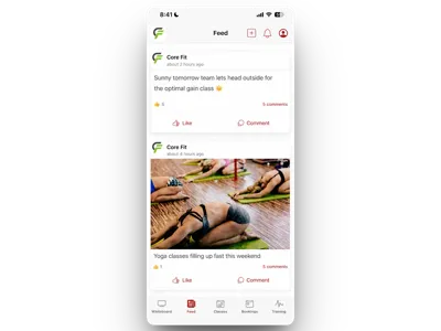 Community social feed in the member app
