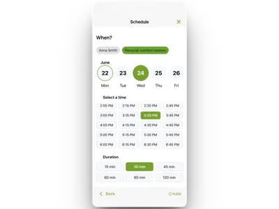Book and manage appointments on mobile