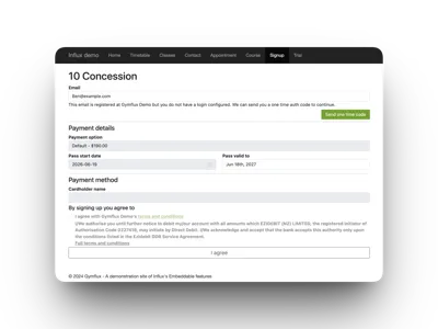 Purchase passes online
